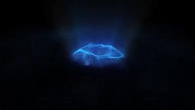 AE科技蓝色波纹散开粒子抖音特效素材视频的预览图